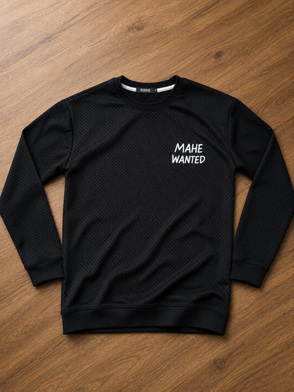 Manga Longa Mahe Texturizada Black