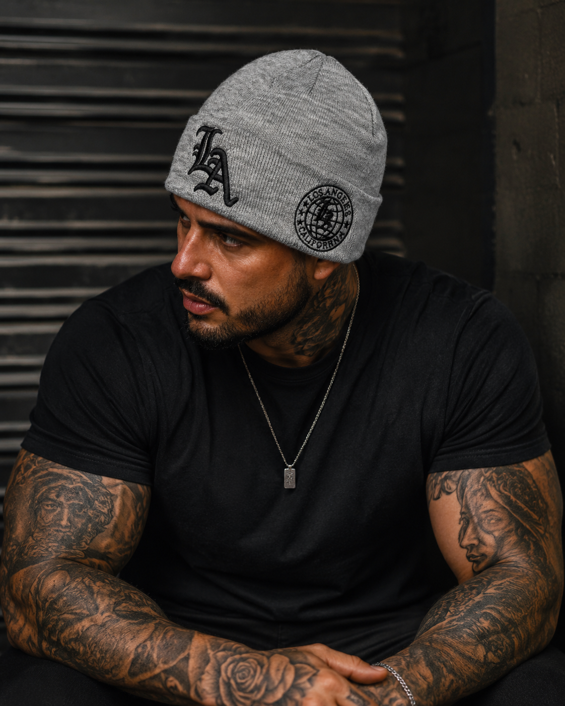 Gorro LA Grey Bordado Importado