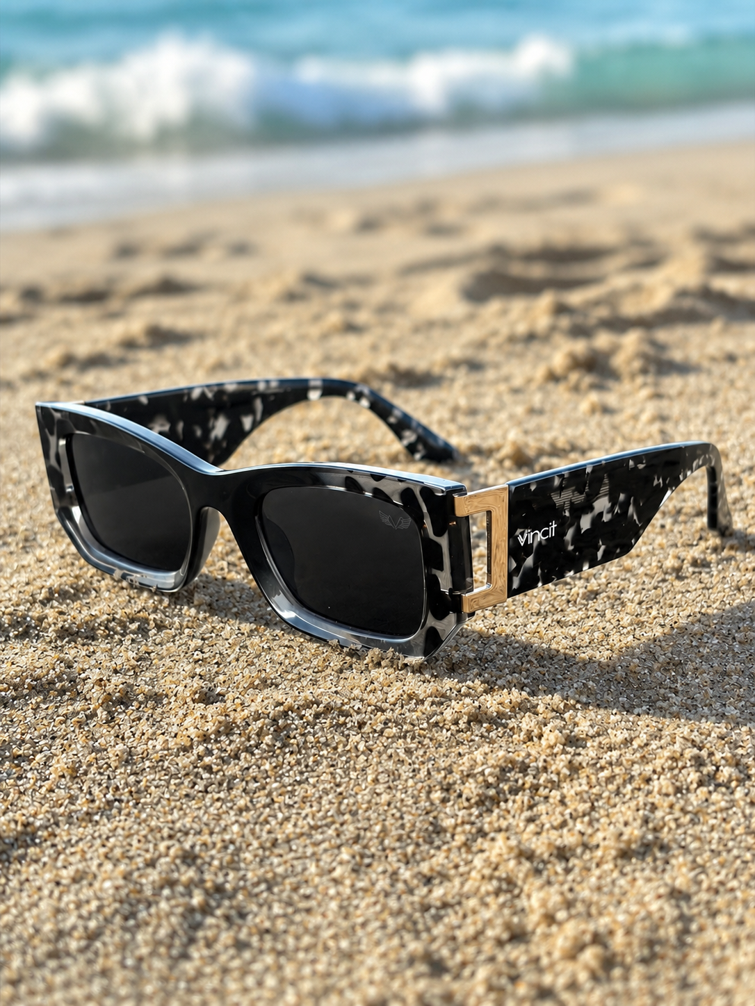 Óculos de Sol Vincit Marmorizado Black