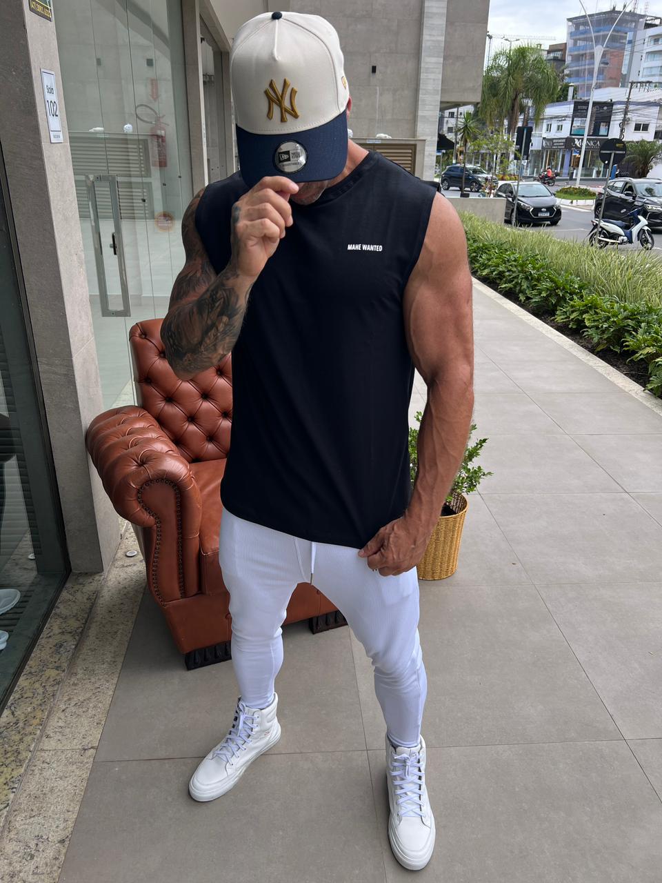 Calça Mahe Skinny Branca Canelada