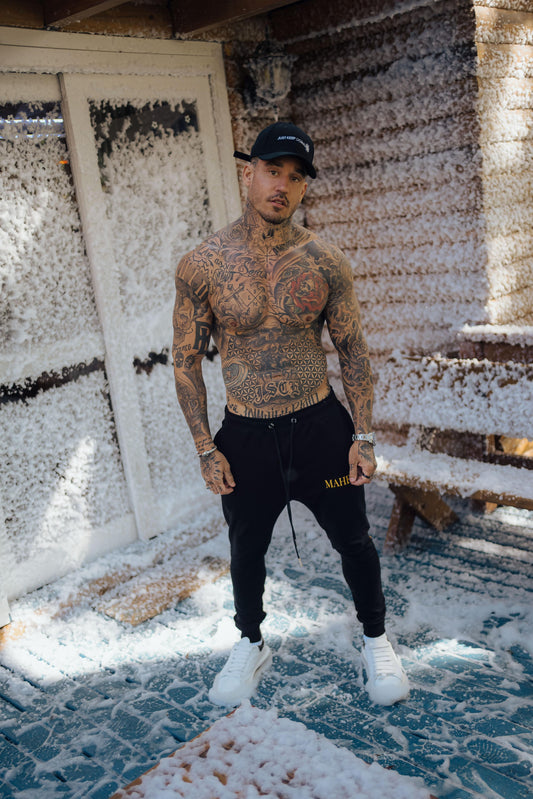 Calça Mahe Skinny Moletom Black Yellow