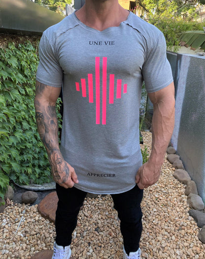 Camiseta Fas Sound Grey Pink