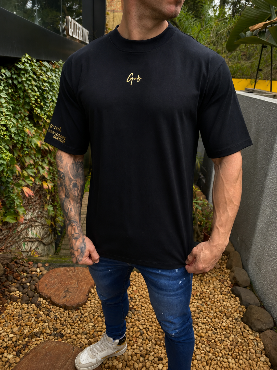 Camiseta Oversized GAB Black Gold
