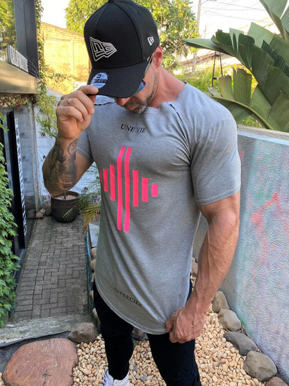 Camiseta Fas Sound Grey Pink