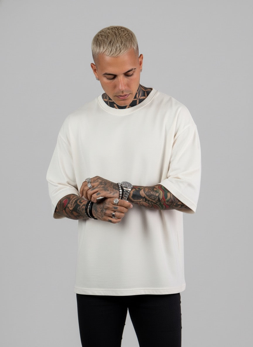 Camiseta Over Bold - Off White