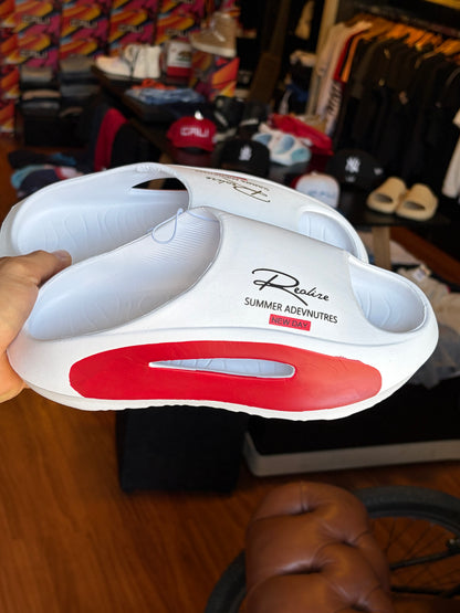 Chinelo Nuvem White Red Super Leve