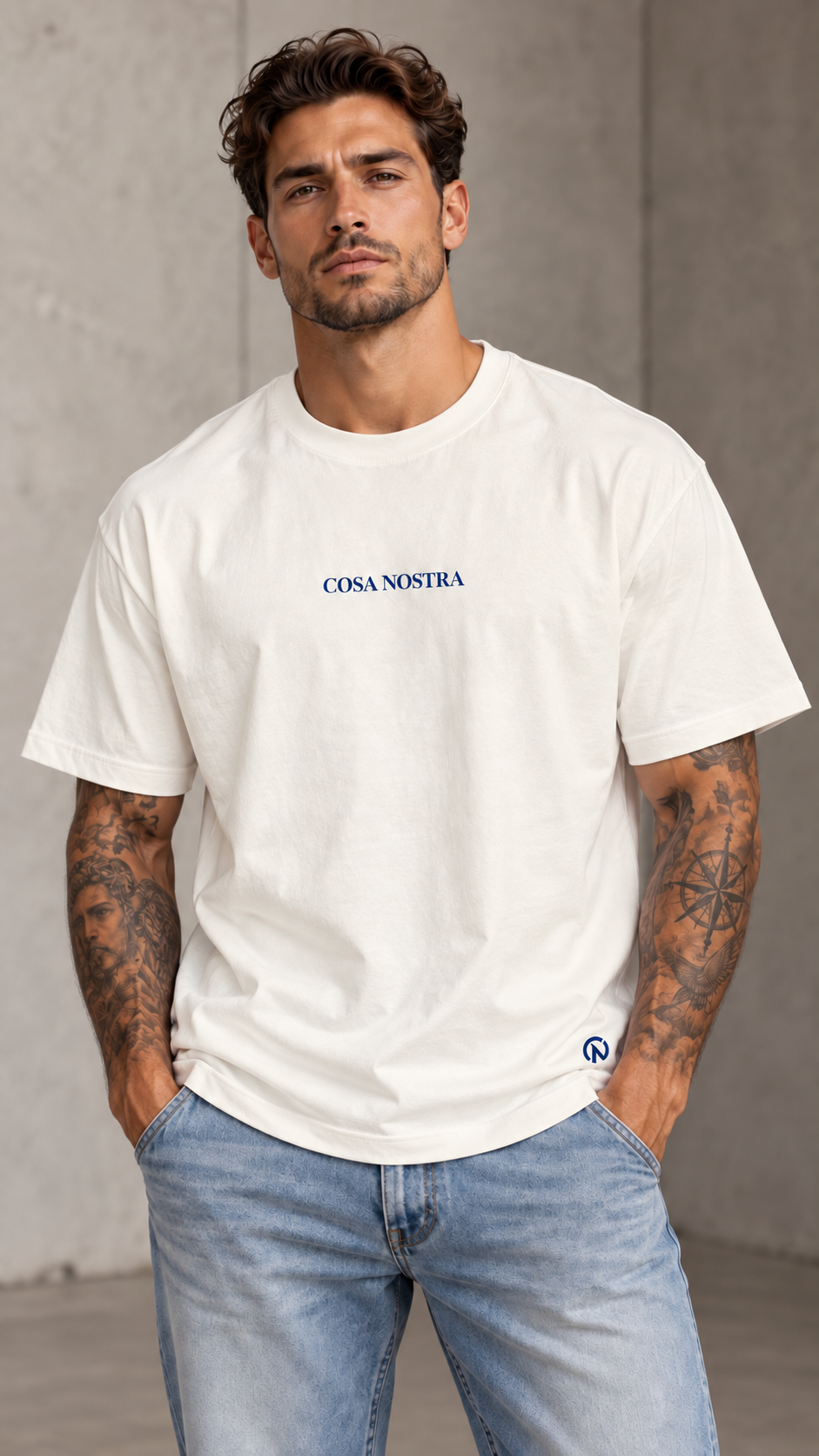 Camiseta Oversized Cosa Nostra Hard Work Aesthetic