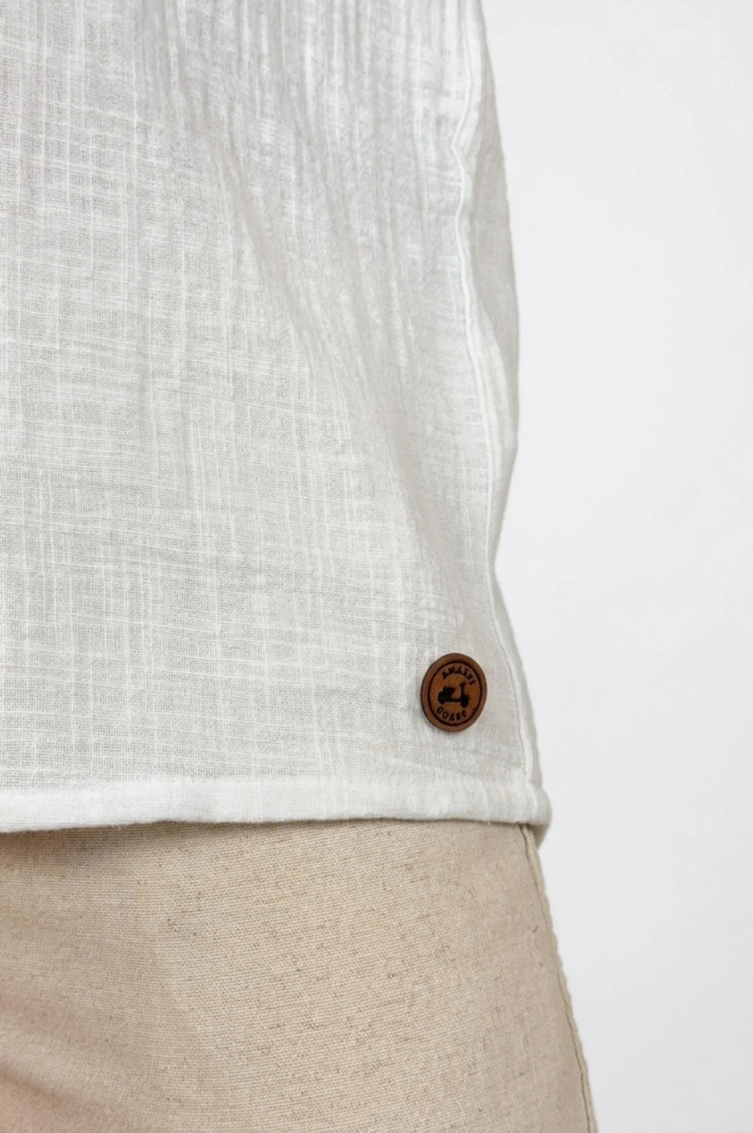 CAMISA MANGA CURTA RÚSTICA - OFF WHITE