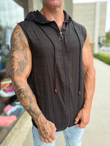 Regata Capuz Ibiza Black com ziper