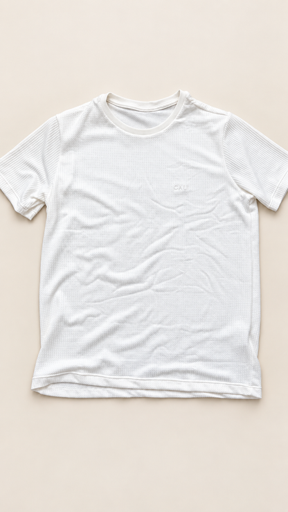 Camiseta Cali Textura Waffle Branca