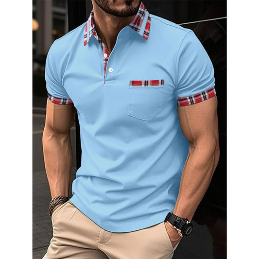 Camiseta Polo Celeste