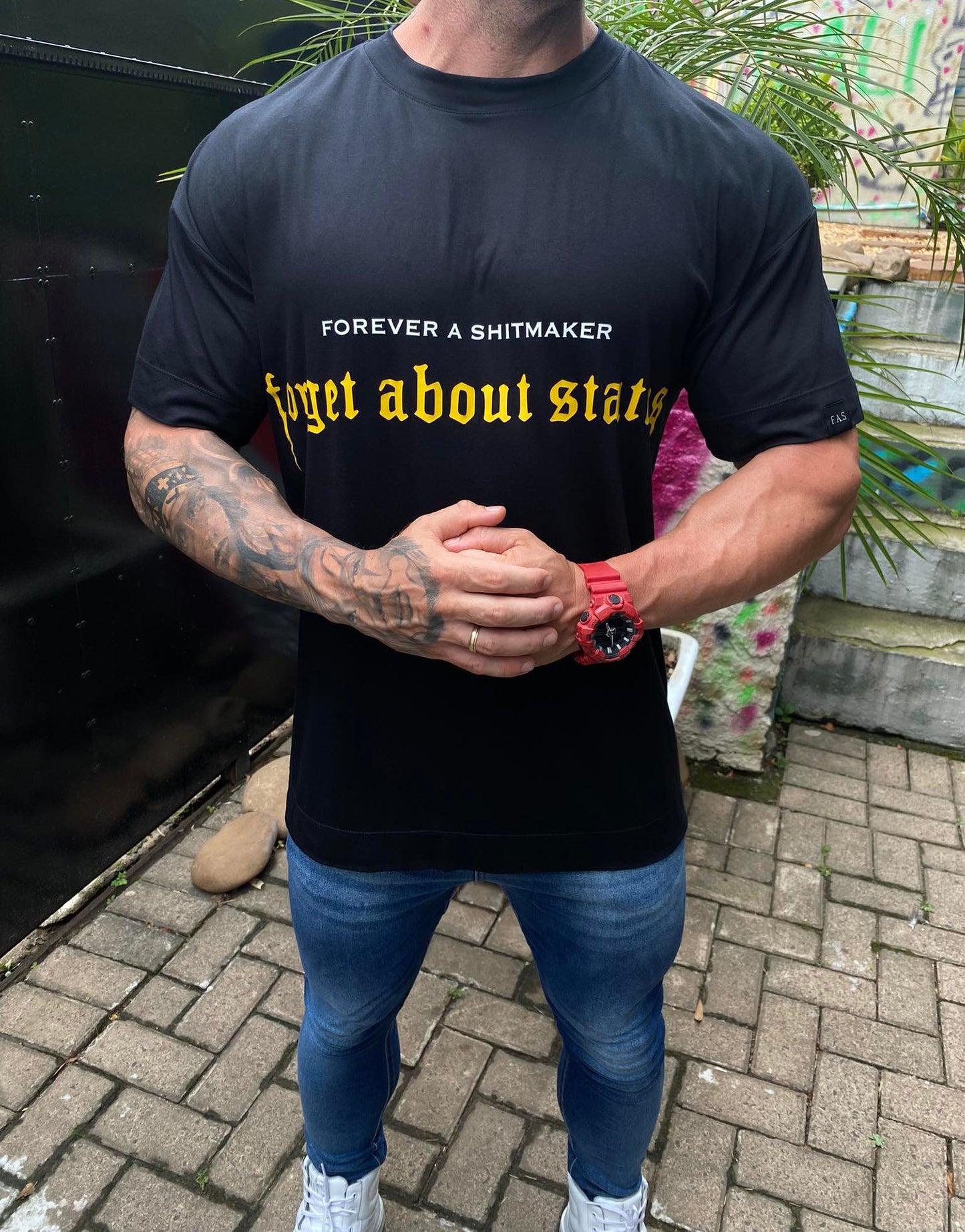 Camiseta Oversized Black Yellow