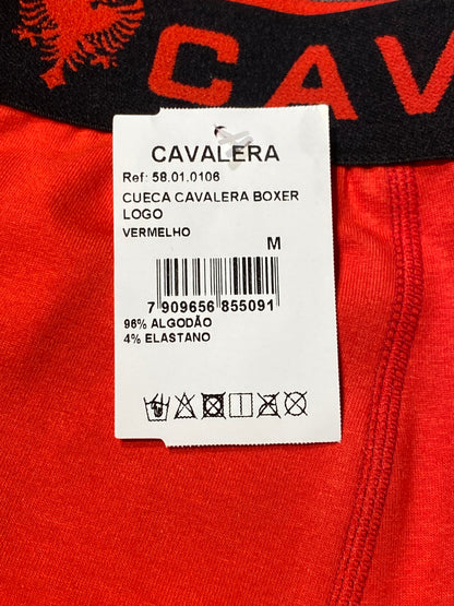 Cueca Cavalera Boxer Vermelha Logo