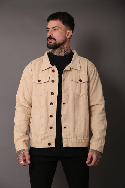 Jaqueta Jeans Bege