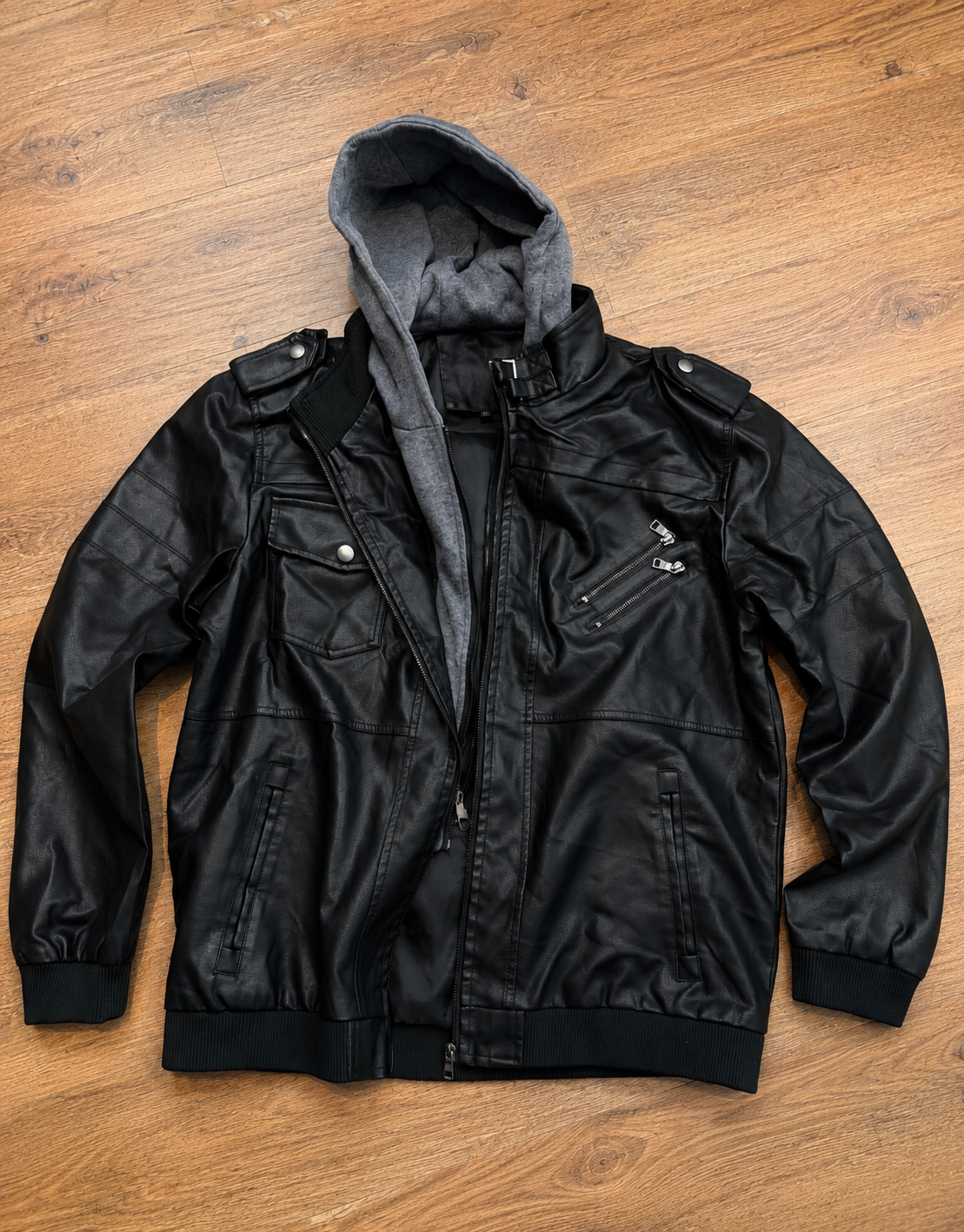 Jaqueta Urban Hood Black Forrada Capuz Moletom