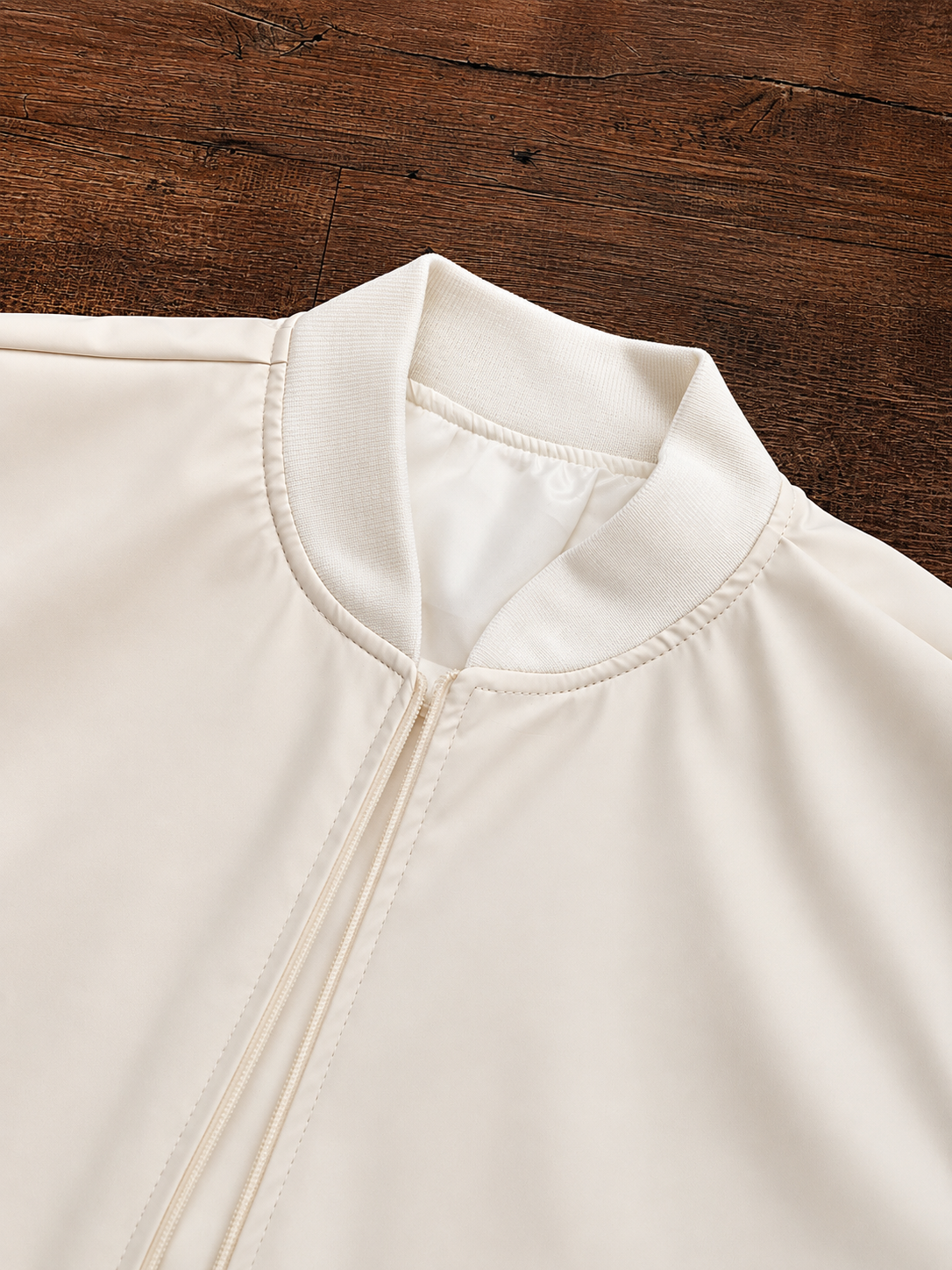 Jaqueta em Couro Off White Classica