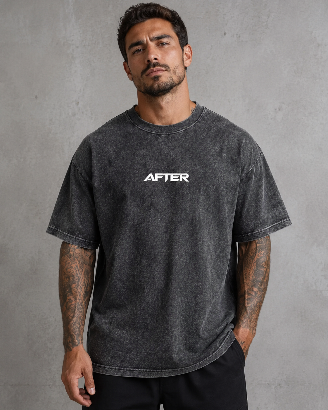 CAMISETA BORIS BREJCHA OVERSIZED PRETA ESTONADA AFTER