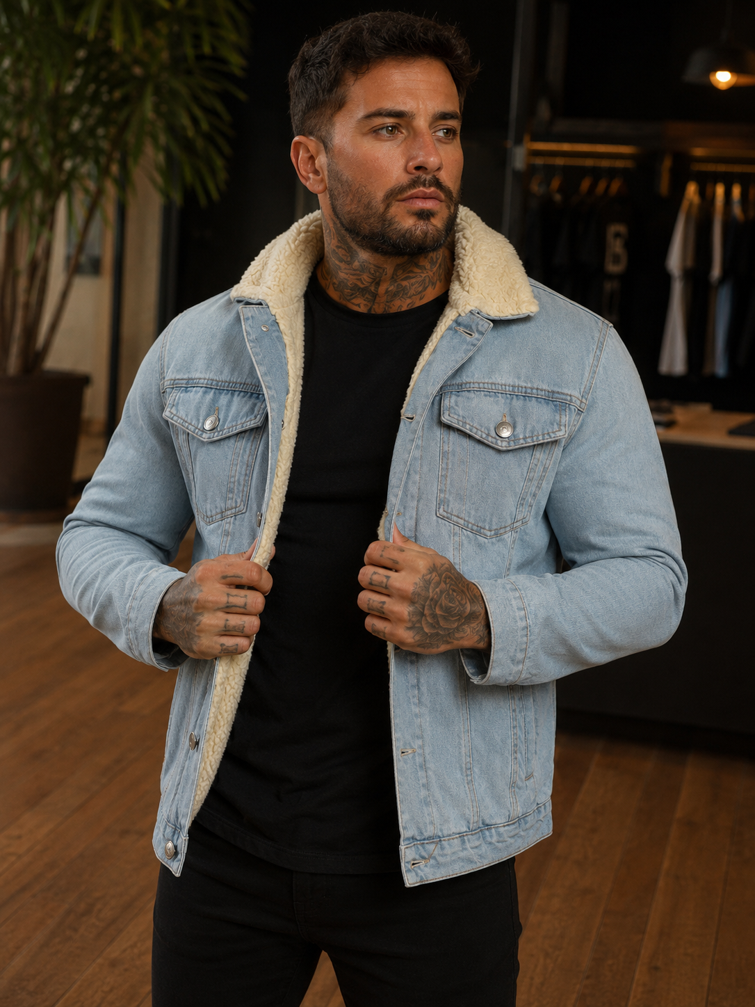 Jaqueta Jeans Forrada