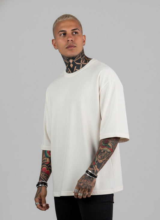 Camiseta Over Bold - Off White