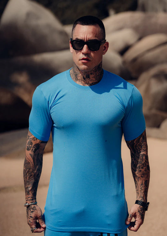 Camiseta Mahe Spray Celeste