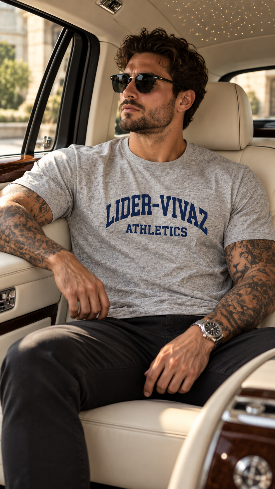 Camiseta Lider Vivaz Premium Cinza Azul