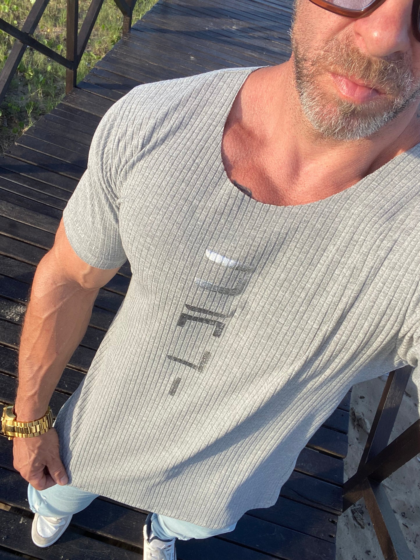 Camiseta Cali Canelada Grey