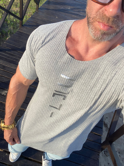 Camiseta Cali Canelada Grey