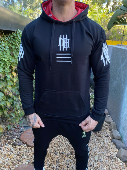 Moletom Canguru Mahe Black Red - LANÇAMENTO EXCLUSIVO