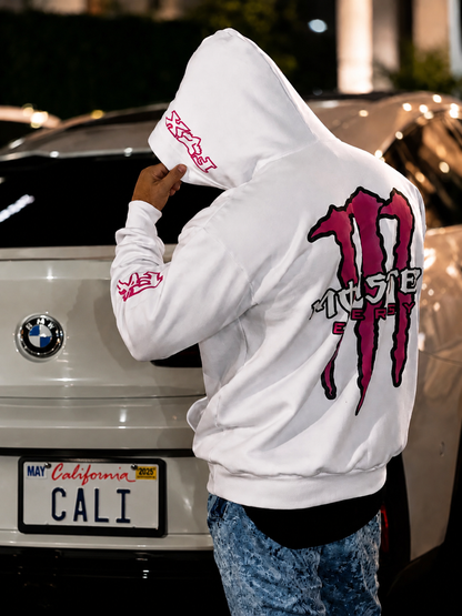 Moletom Monster Fox Oversized White Pink