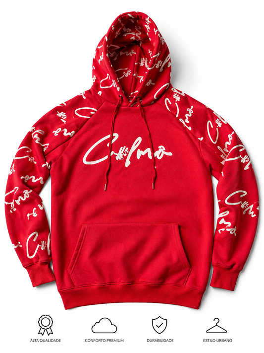 Moletom Canguru Calmo Oversized Red