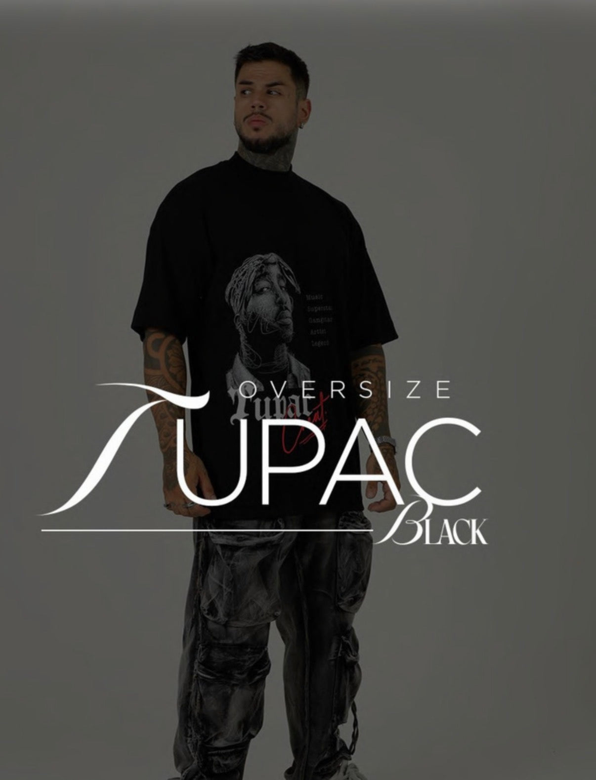 Camiseta Oversized TUPAC Black