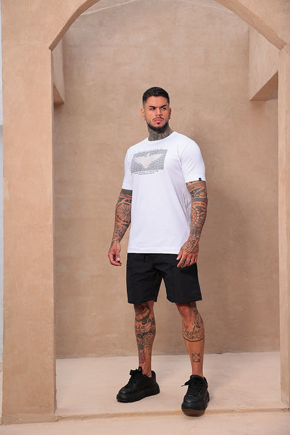 Camiseta Slim Águia Letters Branca