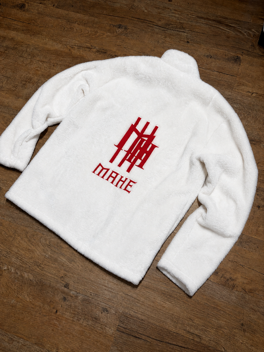 Casaco Mahe Bariloche White Red