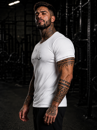 Camiseta Cali Canelada White Silver