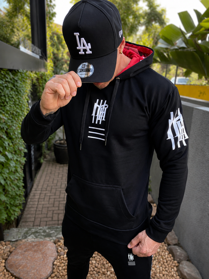 Moletom Canguru Mahe Black Red - LANÇAMENTO EXCLUSIVO