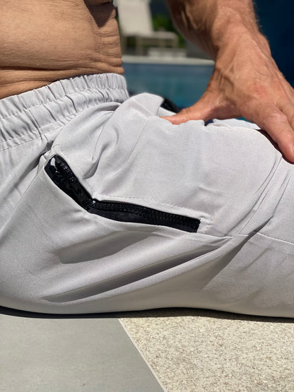 Shorts Praia- Secagem rápida Ziper