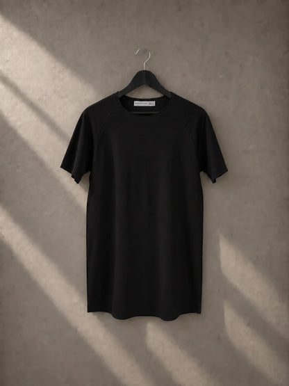 Camiseta Semi Long Black Wall Bold