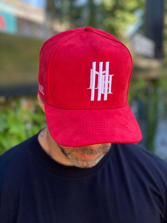 Boné Mahe Suede Red