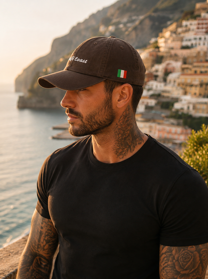 Boné Cosa Nostra Aba Curva Amalfi Coast Italia Marrom