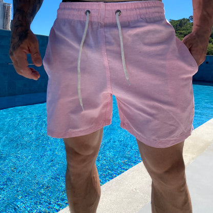 Short Mauricinho Linho Rosa