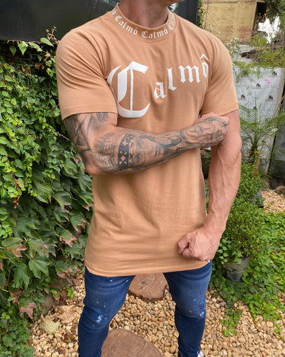 Camiseta Calmô Relevo Caqui