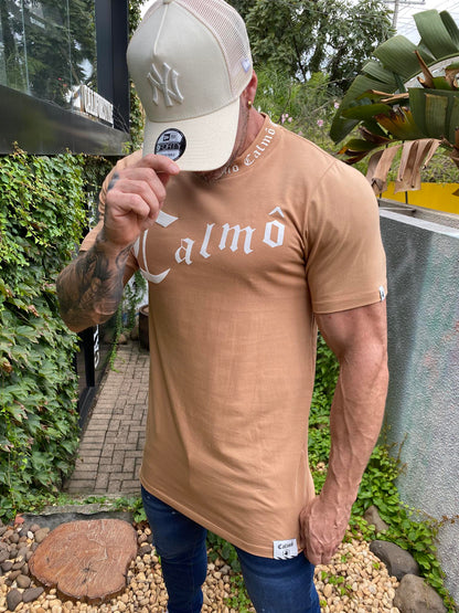 Camiseta Calmô Relevo Caqui