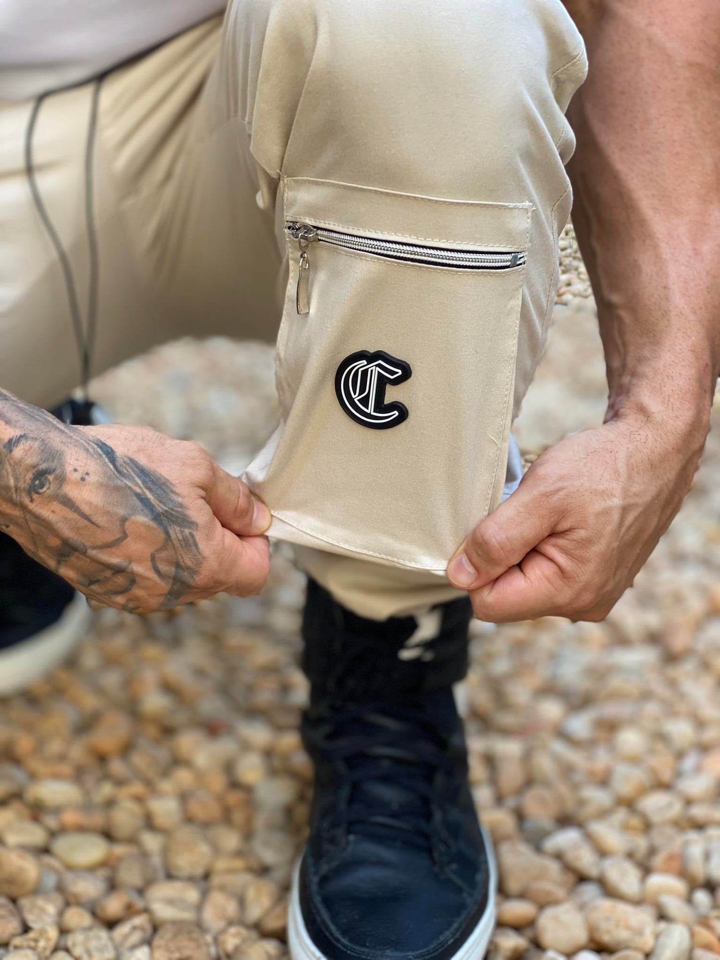 Calça Cargo Bege
