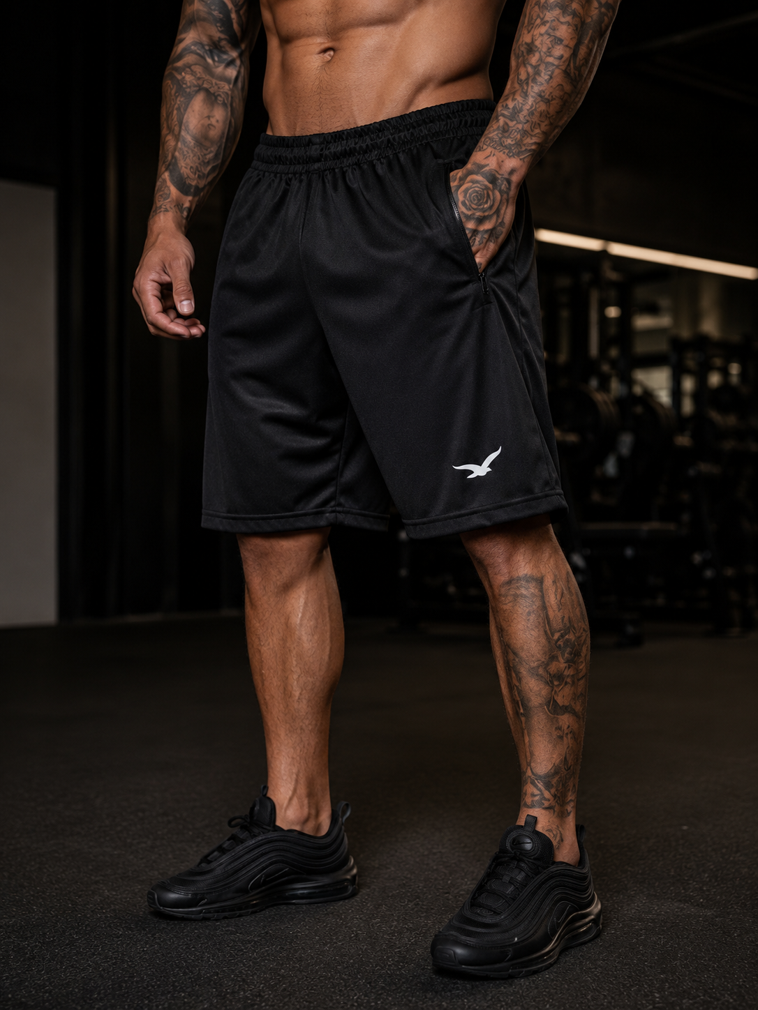 Short Ziper Black