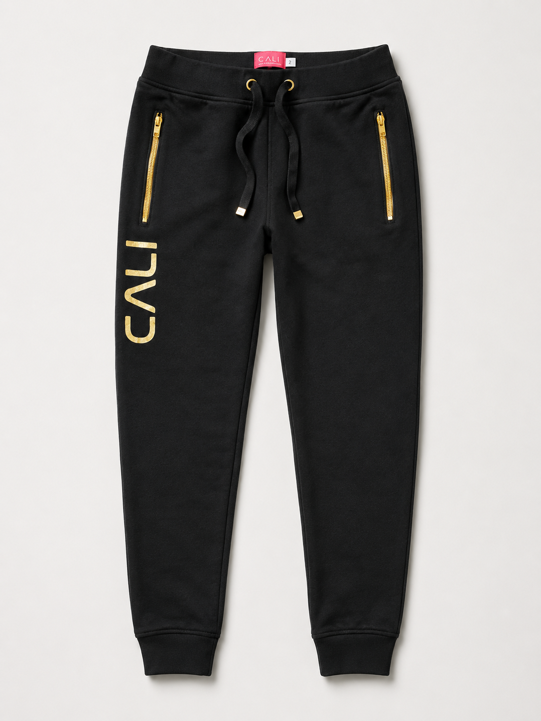 Calça Cali skinny preta com zíper dourado - foto 4 de 11