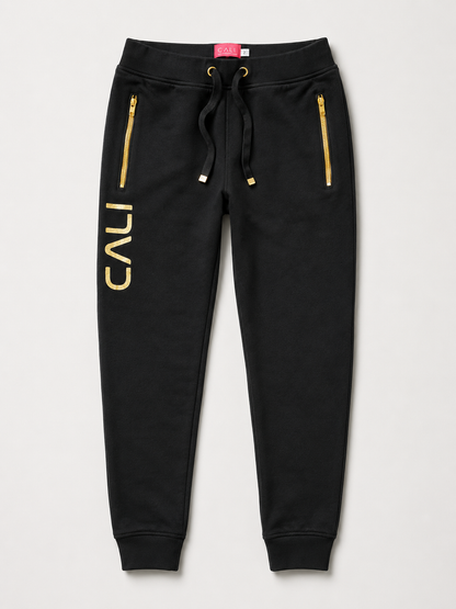 Calça Cali skinny preta com zíper dourado - foto 4 de 11