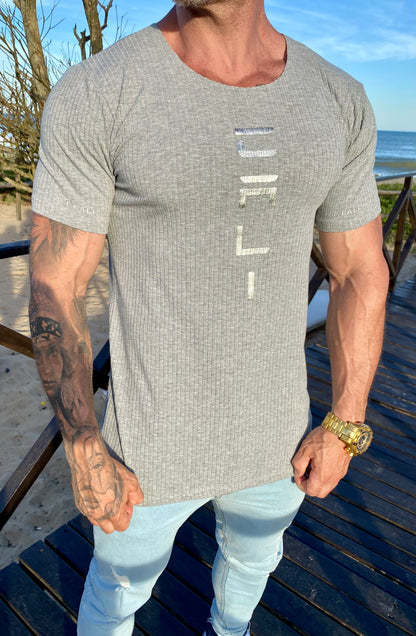 Camiseta Cali Canelada Grey