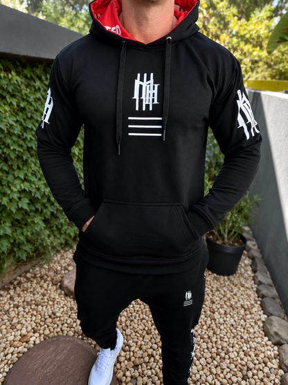 Moletom Canguru Mahe Black Red - LANÇAMENTO EXCLUSIVO