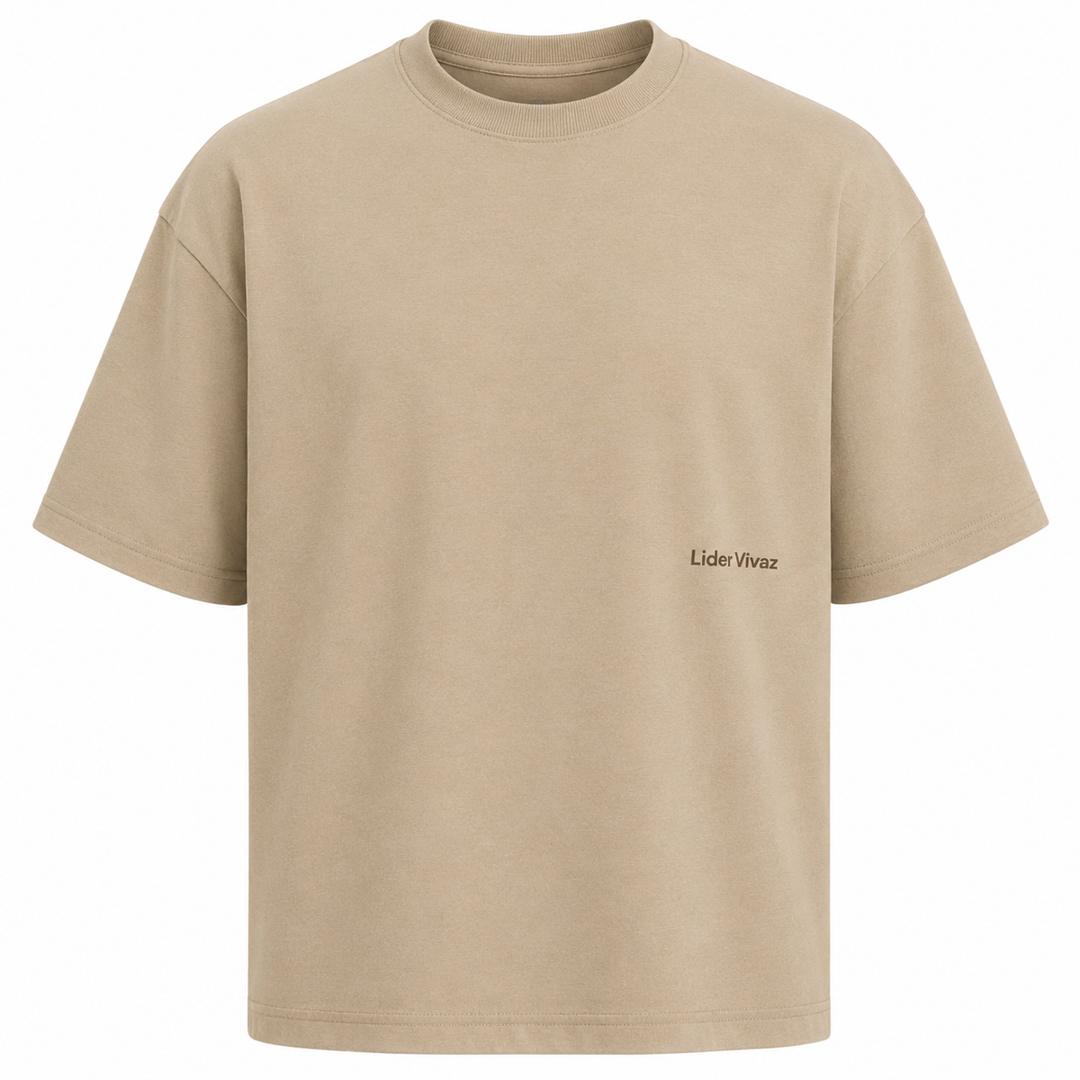 Camiseta Oversized LV Minimalism Bege