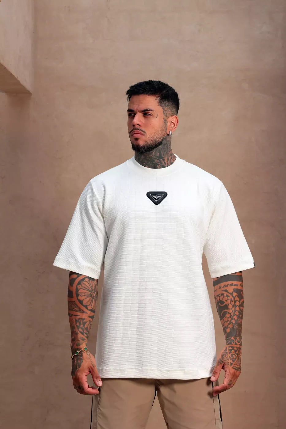 Camiseta Over Águia Textura OFF White